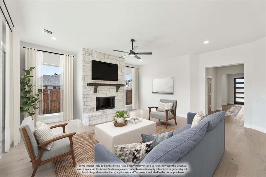 Furnished interior view inside a new home in North Grove, Waxahachie (Image 28).