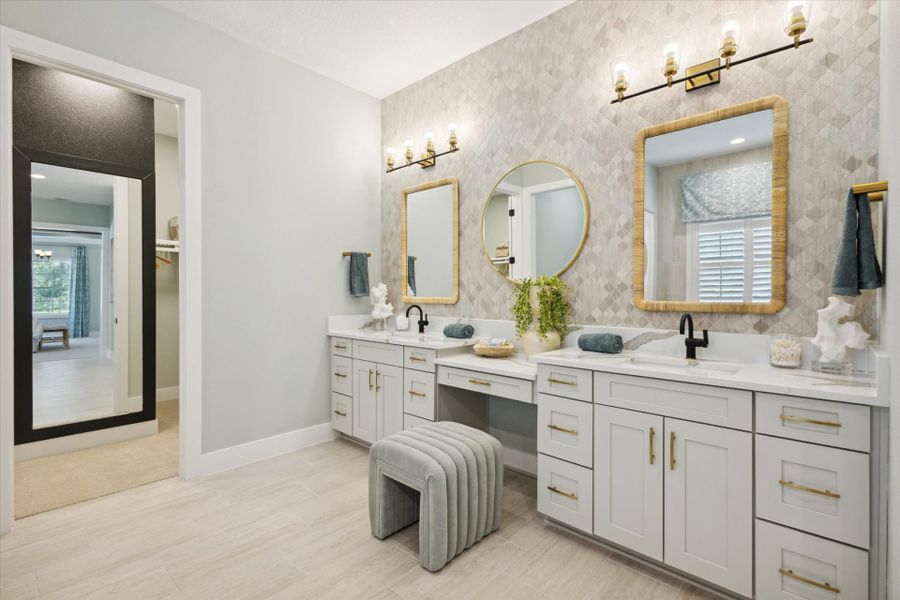 Representative furnished interior of a home built from the Cedar Key II by Homes by WestBay in Oakfield, Parrish (Image 11).
