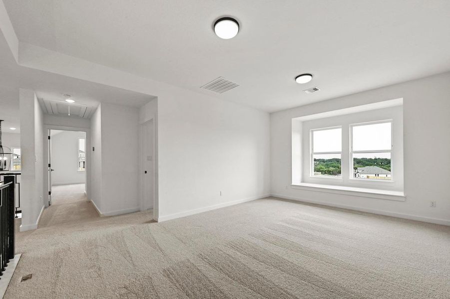 Spacious, unfurnished interior of a new home in Lariat: 70ft. lots, Liberty Hill (Image 11). Spacious, unfurnished interior of a new home in Lariat: 70ft. lots, Liberty Hill (Image 11).