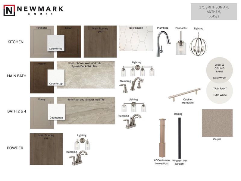 Sample of building materials used in homes in Anthem 50', Kyle (Image 3). Sample of building materials used in homes in Anthem 50', Kyle (Image 3).