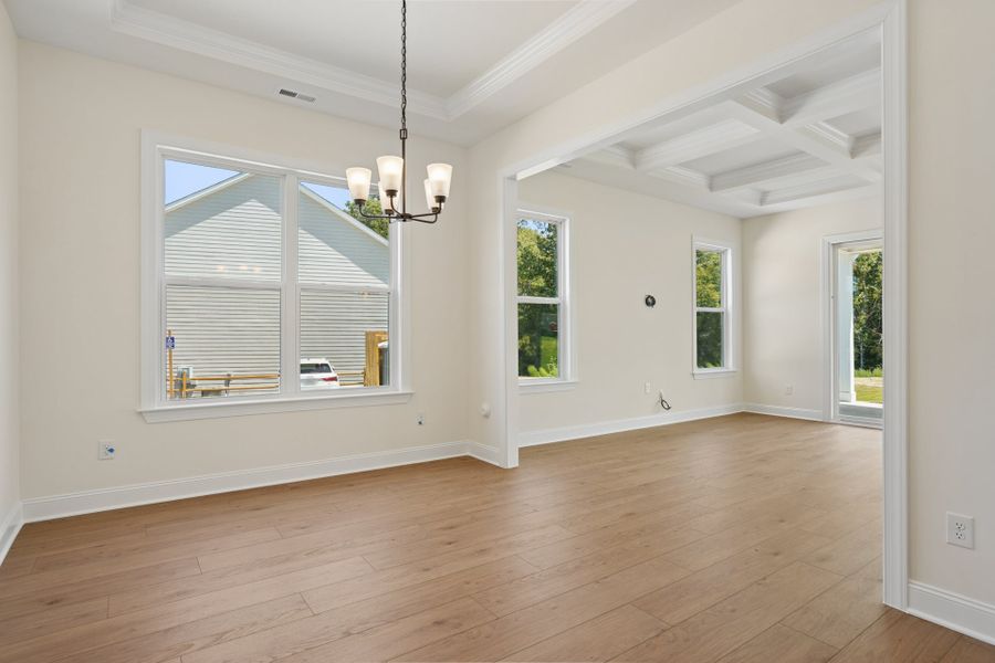 Representative unfurnished interior of a home built from the Jordan by Caruso Homes in Blue Run, Raleigh (Image 18). Representative unfurnished interior of a home built from the Jordan by Caruso Homes in Blue Run, Raleigh (Image 18).