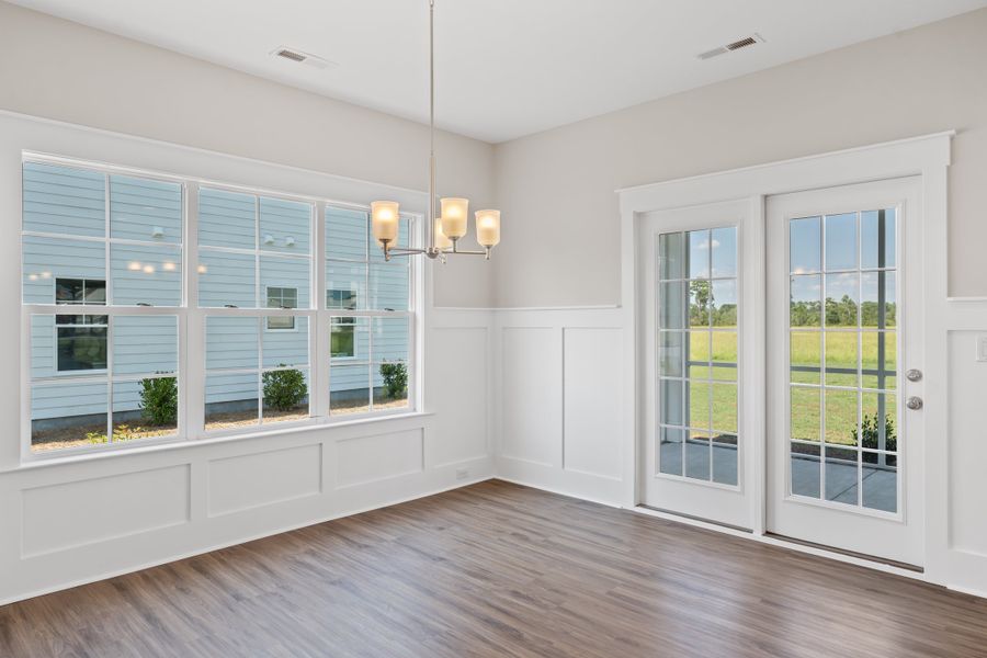 Representative unfurnished interior of a home built from the Kauai by Bill Clark Homes in The Sanctuary at Sunset Beach, Sunset Beach (Image 12). Representative unfurnished interior of a home built from the Kauai by Bill Clark Homes in The Sanctuary at Sunset Beach, Sunset Beach (Image 12).
