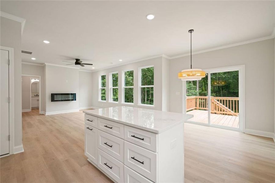 Furnished interior view inside a new home in , White (Image 7). Furnished interior view inside a new home in , White (Image 7).