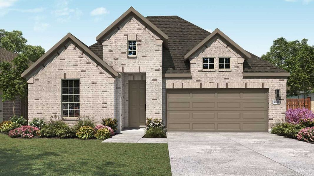 Representative exterior photo of a completed home built from the Willow by DRB Homes in Veranda, San Antonio, TX (Image 1).