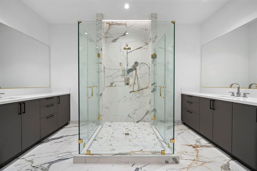 Primary bath: Features an oversized shower & dual vanities. Enjoy this luxury daily.