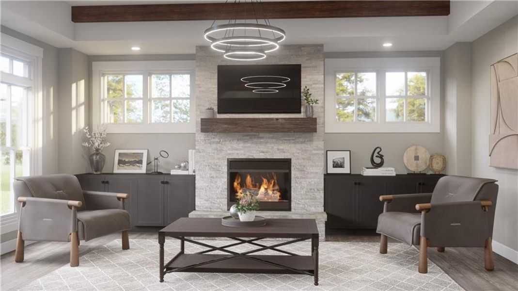 Furnished interior view inside a new home in , Ellijay (Image 18).