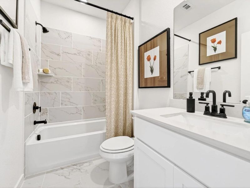 Furnished interior view inside a new home in Parks at Foster Crossing, Anna (Image 4).