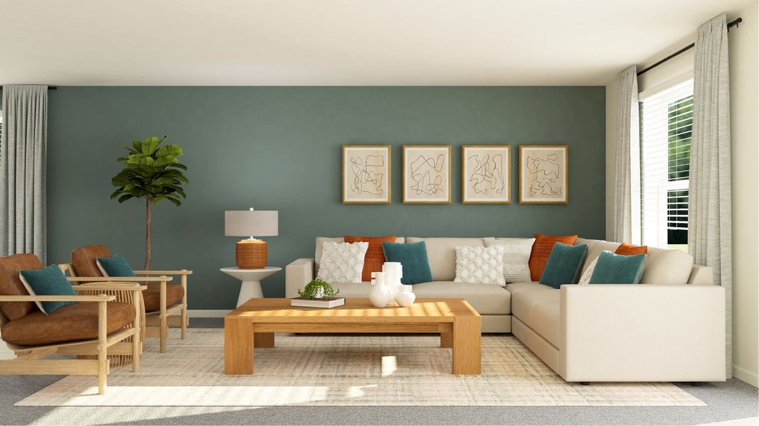 Phoenix plan family room