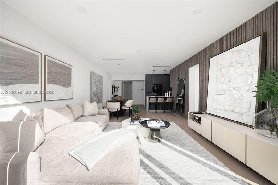 Furnished interior view inside a new home in , Key Biscayne (Image 9).