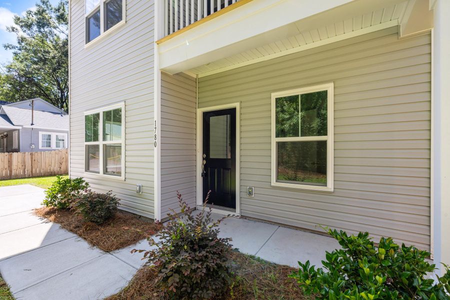 Exterior details and patio area of a home in , Charleston (Image 26).
