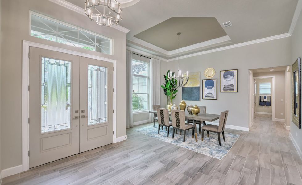 Furnished interior view inside a new home in The Reserve at Plantation Bay, Bunnell (Image 6). Furnished interior view inside a new home in The Reserve at Plantation Bay, Bunnell (Image 6).