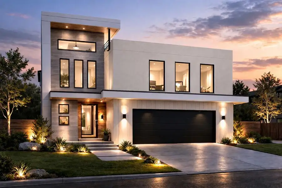 Front exterior of a new home in , Tampa, FL, highlighting curb appeal (Image 1). Front exterior of a new home in , Tampa, FL, highlighting curb appeal (Image 1).