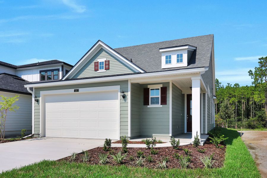 Representative exterior photo of a completed home built from the Naples by Riverside Homes in Mariposa at EverRange, Jacksonville, FL (Image 23).