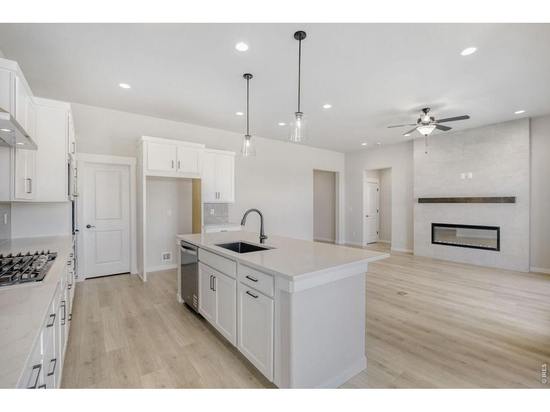 Furnished interior view inside a new home in RainDance, Windsor (Image 10).