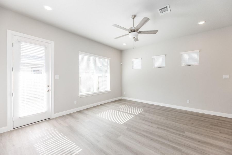 Spacious, unfurnished interior of a new home in Dunvale Village - Patio Home Collection, Houston (Image 24). Spacious, unfurnished interior of a new home in Dunvale Village - Patio Home Collection, Houston (Image 24).