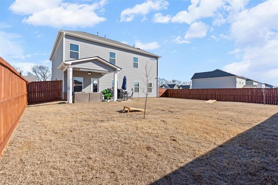Exterior details and patio area of a home in Jackson Farm, Cartersville (Image 32).