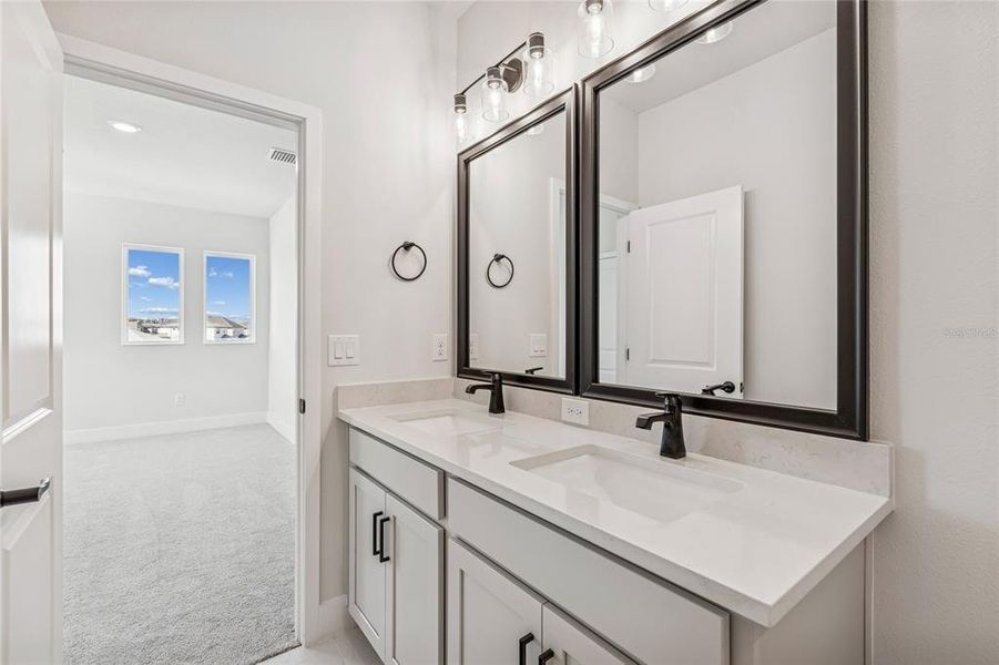 Furnished interior view inside a new home in Chapel Crossings - Garden Series, Wesley Chapel (Image 9). Furnished interior view inside a new home in Chapel Crossings - Garden Series, Wesley Chapel (Image 9).