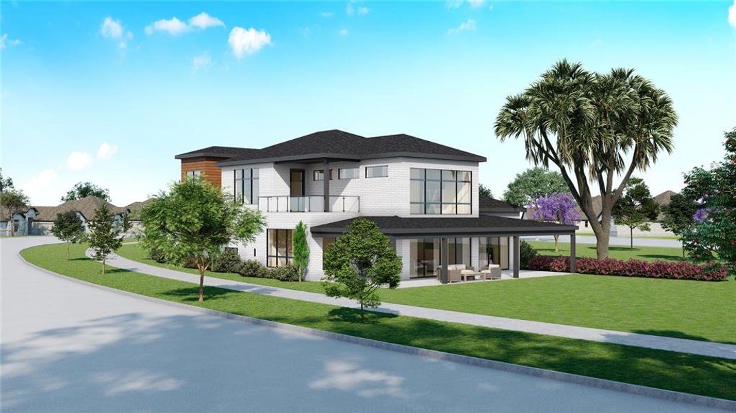 Front exterior of a new home in , Plano, TX, highlighting curb appeal (Image 5).