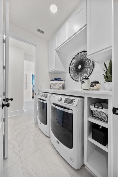 Representative furnished interior of a home built from the The Cameron by Westin Homes in Flora - 60', Hutto (Image 22).