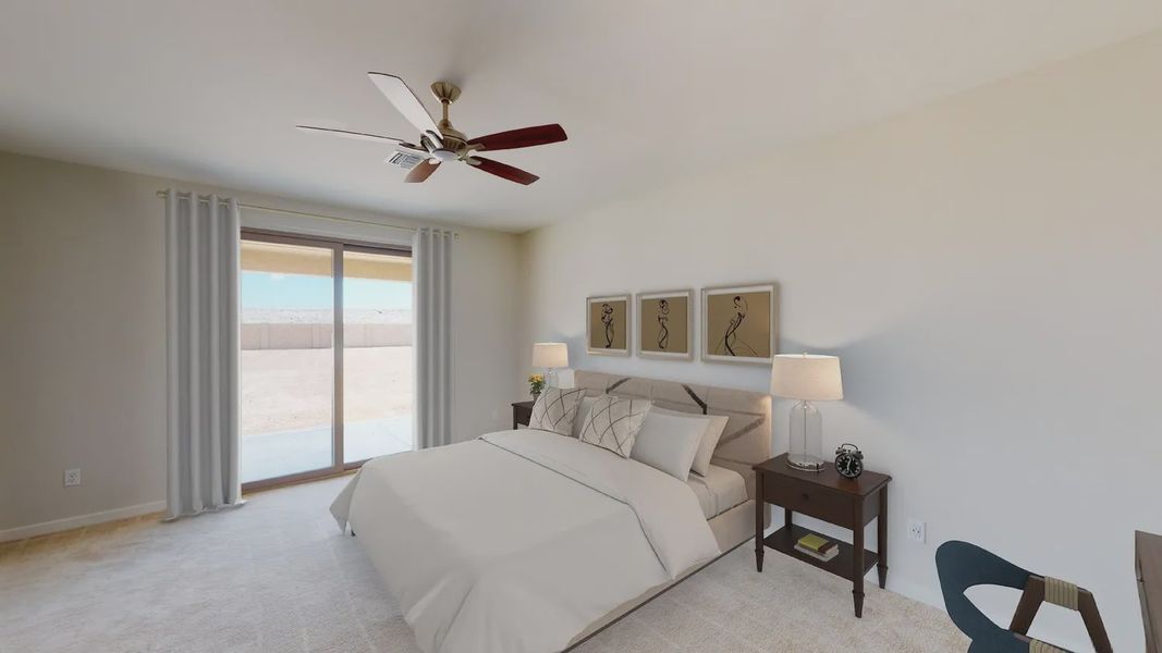 Representative furnished interior of a home built from the 201 by Elliott Homes in Las Barrancas, Yuma (Image 16).