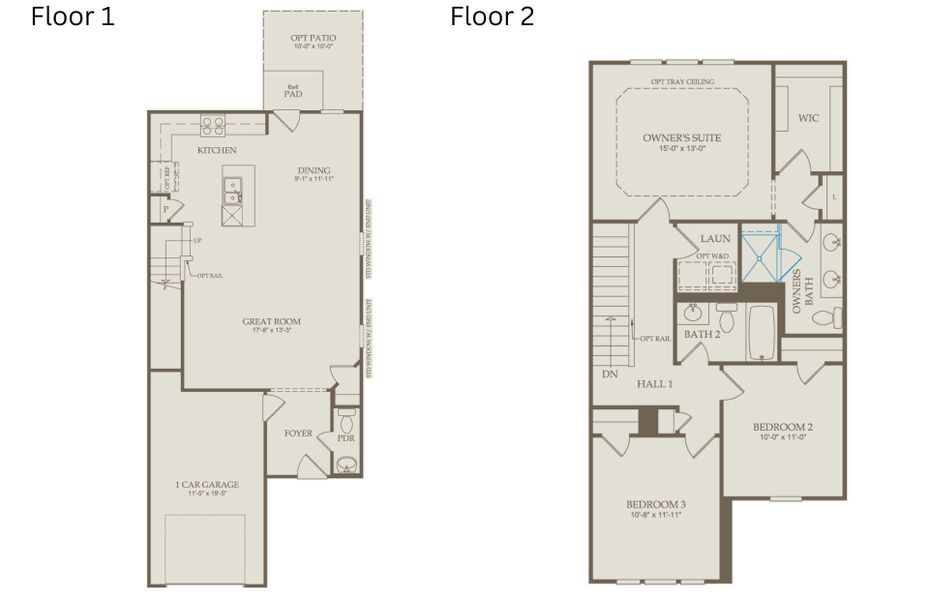 2D floor plan layout of this home in Sedgefield Green, Greensboro, NC (Image 3). 2D floor plan layout of this home in Sedgefield Green, Greensboro, NC (Image 3).