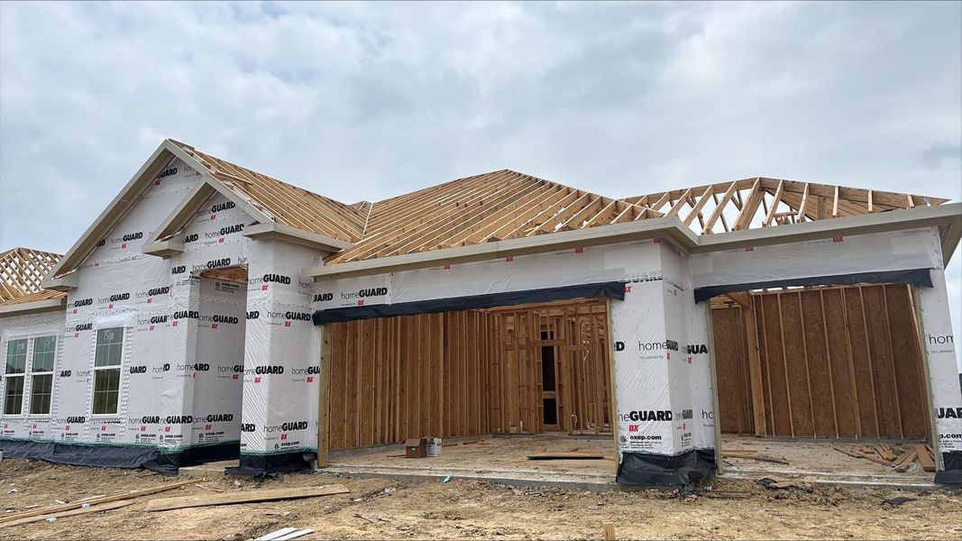 In-progress construction of a new home in Grand Oaks, Mont Belvieu, TX (Image 4). In-progress construction of a new home in Grand Oaks, Mont Belvieu, TX (Image 4).