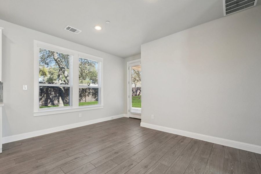 Representative unfurnished interior of a home built from the Clear Creek 2107 by Brohn Homes in Clear Creek, Round Rock (Image 14). Representative unfurnished interior of a home built from the Clear Creek 2107 by Brohn Homes in Clear Creek, Round Rock (Image 14).