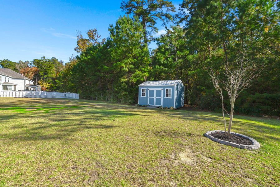 Exterior details and patio area of a home in The Ponds, Summerville (Image 28). Exterior details and patio area of a home in The Ponds, Summerville (Image 28).