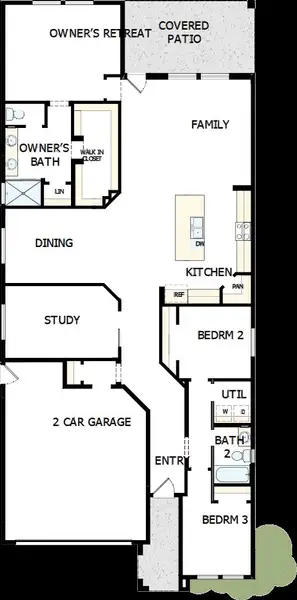 2D floor plan layout of this home in Artesa at Soleo, San Tan Valley, AZ (Image 4).