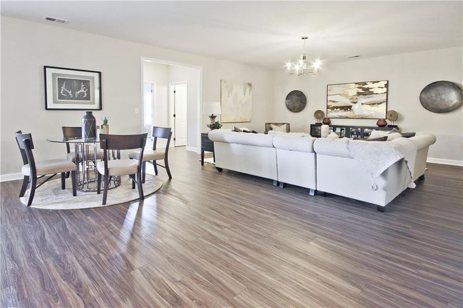 Furnished interior view inside a new home in Courtyards at Traditions, Cumming (Image 8).