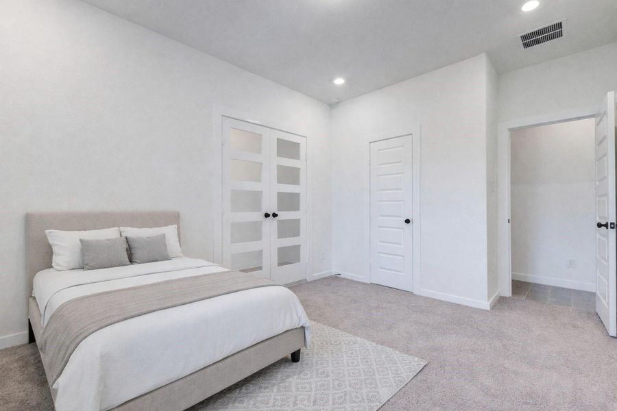 Versatile space ideal for a home office, study, or guest room. This photo has been virtually staged for visual reference.