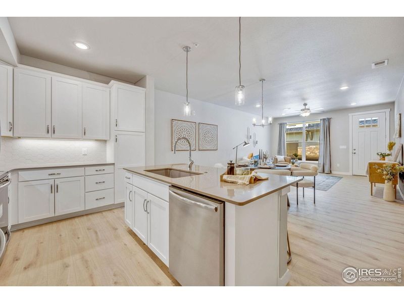 Furnished interior view inside a new home in Northfield at Old Town - Vista Collection, Fort Collins (Image 11).