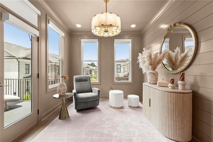 Furnished interior view inside a new home in , Alpharetta (Image 41).