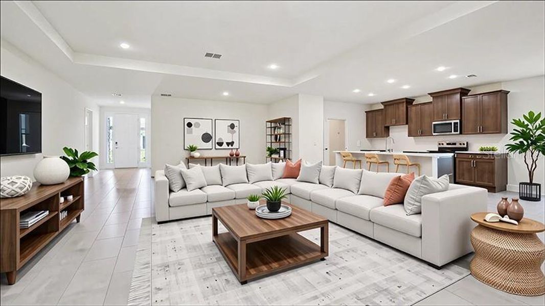 Furnished interior view inside a new home in Buchanan Trails, Newberry (Image 6).