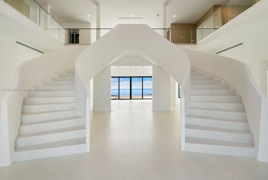 Mirrored Staircases in Grand Foyer Mirrored Staircases in Grand Foyer