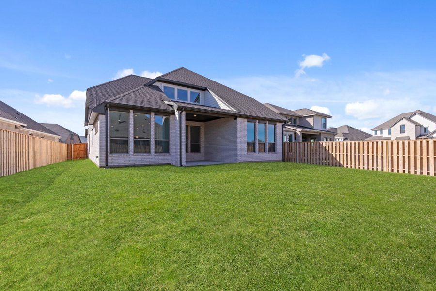 Rear of Home and Private Backyard