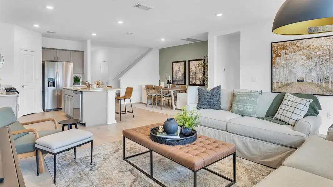 Furnished interior view inside a new home in Prairie Lakes, Buda (Image 9).