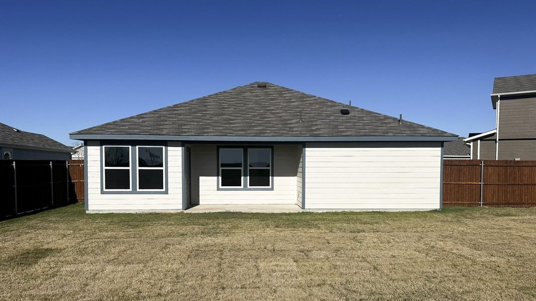 Exterior details and patio area of a home in Corsicana Commons, Corsicana (Image 3). Exterior details and patio area of a home in Corsicana Commons, Corsicana (Image 3).