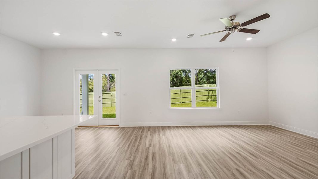 Representative unfurnished interior of a home built from the Carol by D.R. Horton in Bayside at Ward Creek, Panama City Beach (Image 24). Representative unfurnished interior of a home built from the Carol by D.R. Horton in Bayside at Ward Creek, Panama City Beach (Image 24).