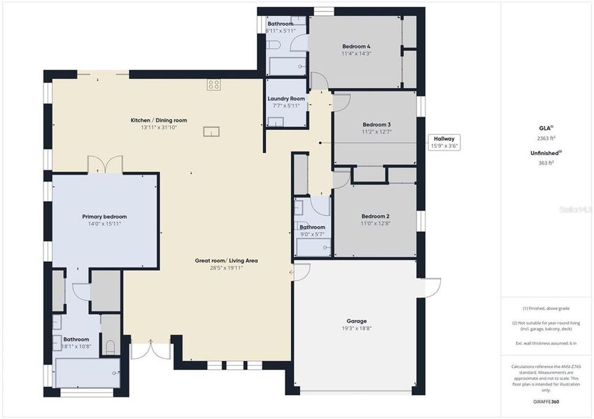 2D floor plan layout of this home in , Ruskin, FL (Image 5). 2D floor plan layout of this home in , Ruskin, FL (Image 5).