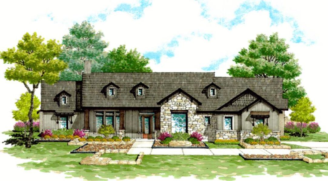 Representative rendering of the exterior for the 3245 by Texas Homes (Image 8).