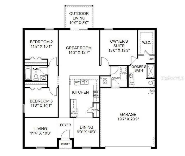 2D floor plan layout of this home in , Citrus Springs, FL (Image 2). 2D floor plan layout of this home in , Citrus Springs, FL (Image 2).