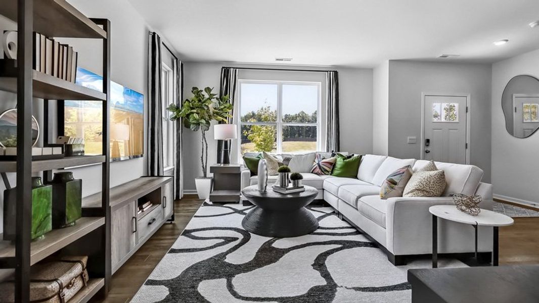 Representative furnished interior of a home built from the Collin by D.R. Horton in The Townes at Anderson Farm, Wendell (Image 8).