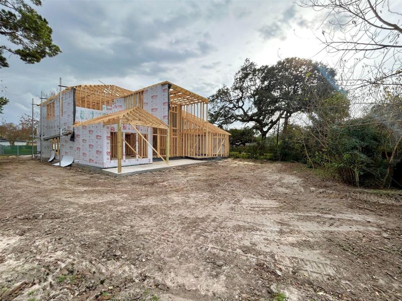 Impressive Backyard Depth of 40 Feet. Construction Photo as of 1-12-2026