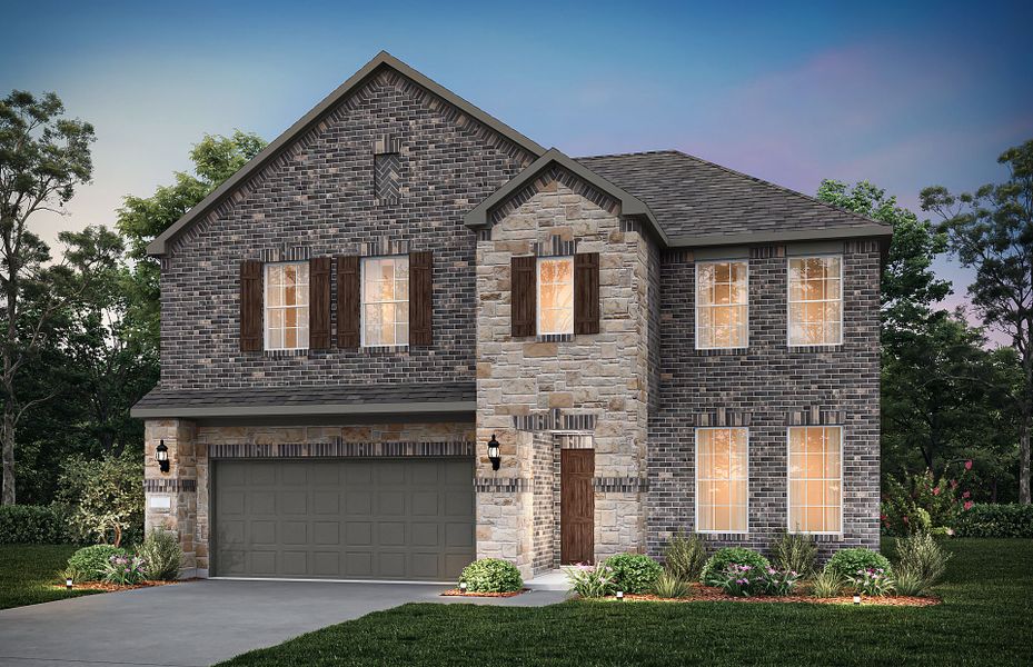 Representative exterior photo of a completed home built from the Sweetwater by Pulte Homes in Sonoma Verde, Rockwall, TX (Image 26). Representative exterior photo of a completed home built from the Sweetwater by Pulte Homes in Sonoma Verde, Rockwall, TX (Image 26).