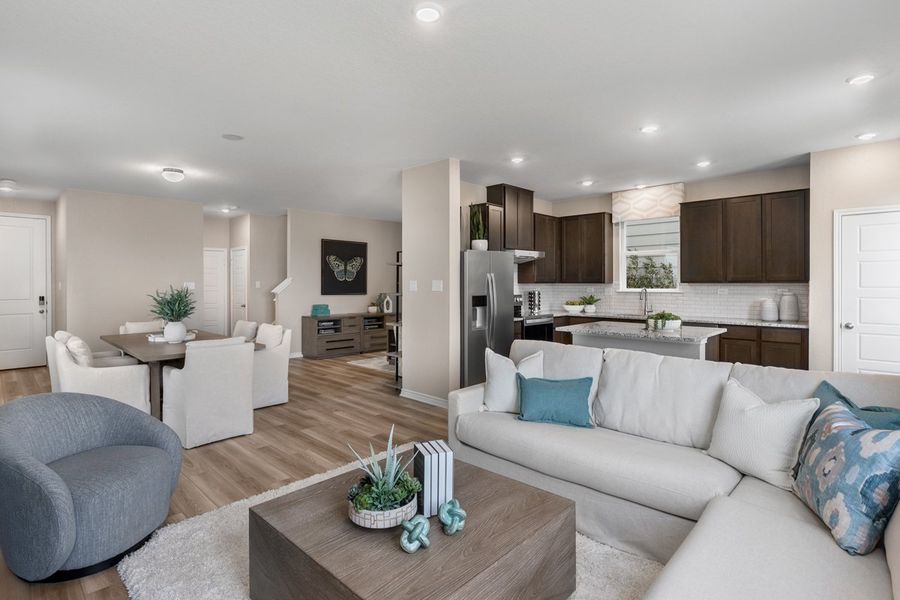 Representative furnished interior of a home built from the 2086 Modeled by KB Home in Nagel Crossing, San Antonio (Image 6).