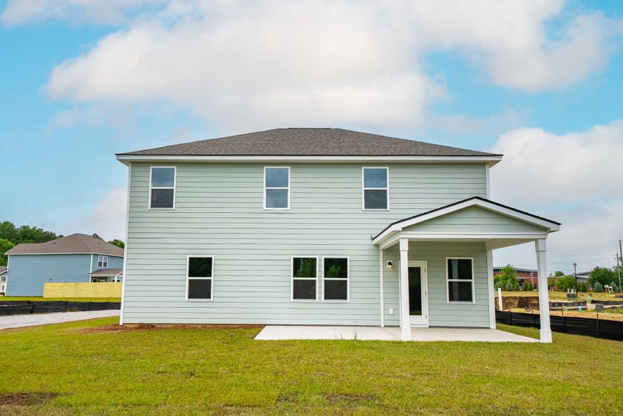 Exterior details and patio area of a home in Monroe Preserve, Chapin (Image 4).