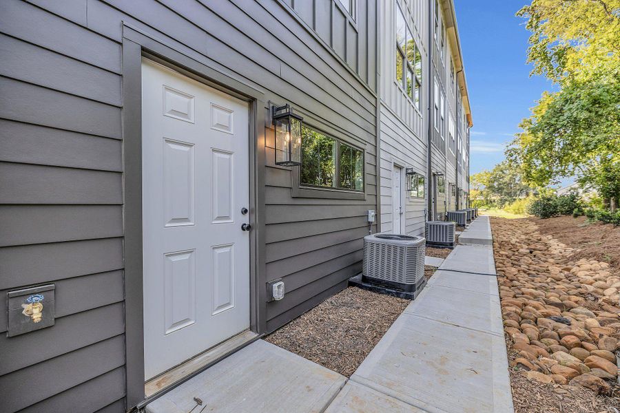 Exterior details and patio area of a home in BelleWether, Chattanooga (Image 3). Exterior details and patio area of a home in BelleWether, Chattanooga (Image 3).