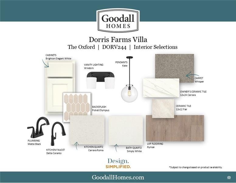 Sample of building materials used in homes in Dorris Farm at Willow Springs, White House (Image 38).