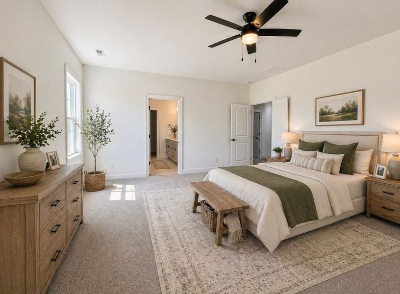 Furnished interior view inside a new home in Dixon Grove, Grimesland (Image 10).